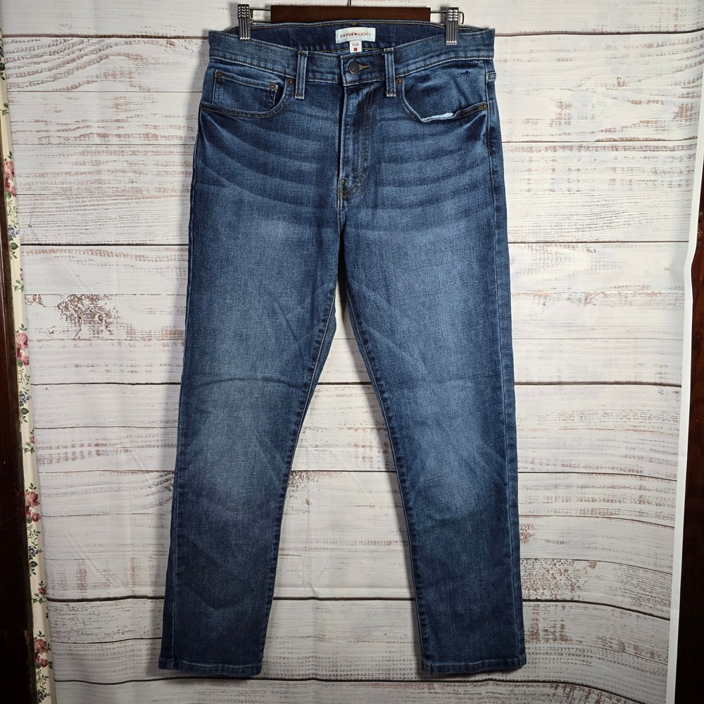 Lucky Brand 121 Slim Straight Jeans Men's 33x30 Medium Wash Stretch Denim
